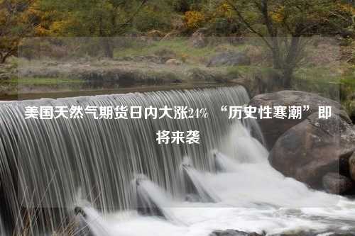 美国天然气期货日内大涨24% “历史性寒潮”即将来袭