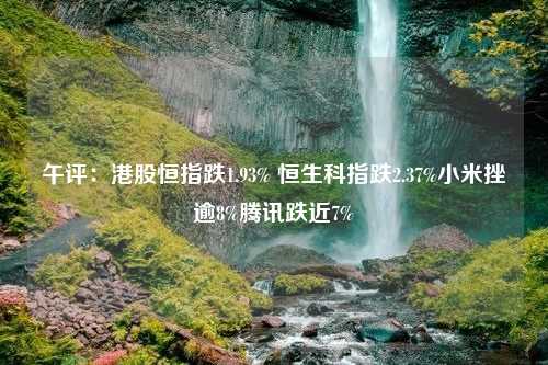 午评：港股恒指跌1.93% 恒生科指跌2.37%小米挫逾8%腾讯跌近7%